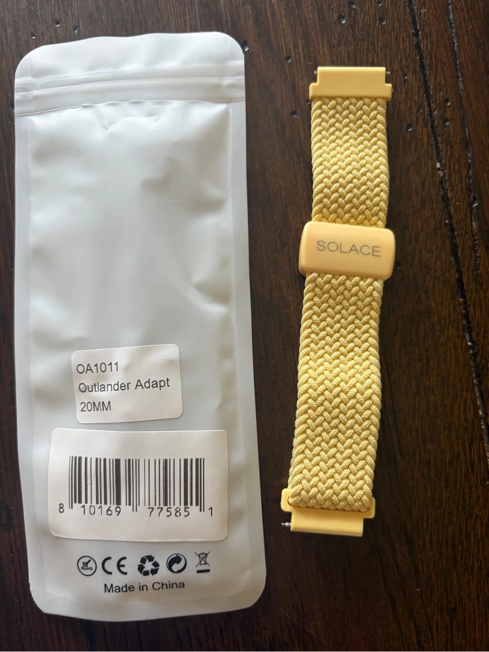 Solace Butter Yellow Woven Watch Band